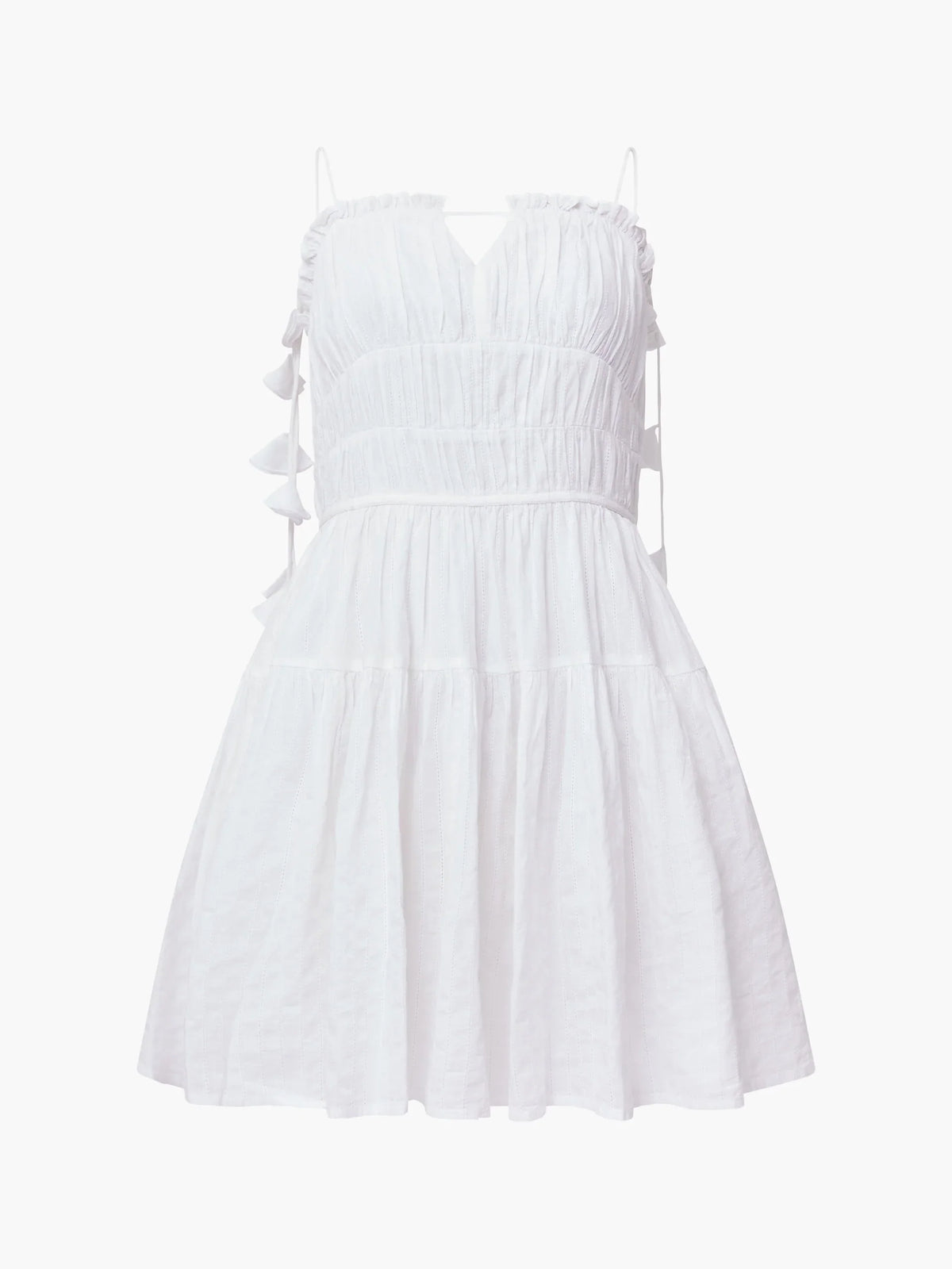 Amra Cotton Gathered Mini Dress