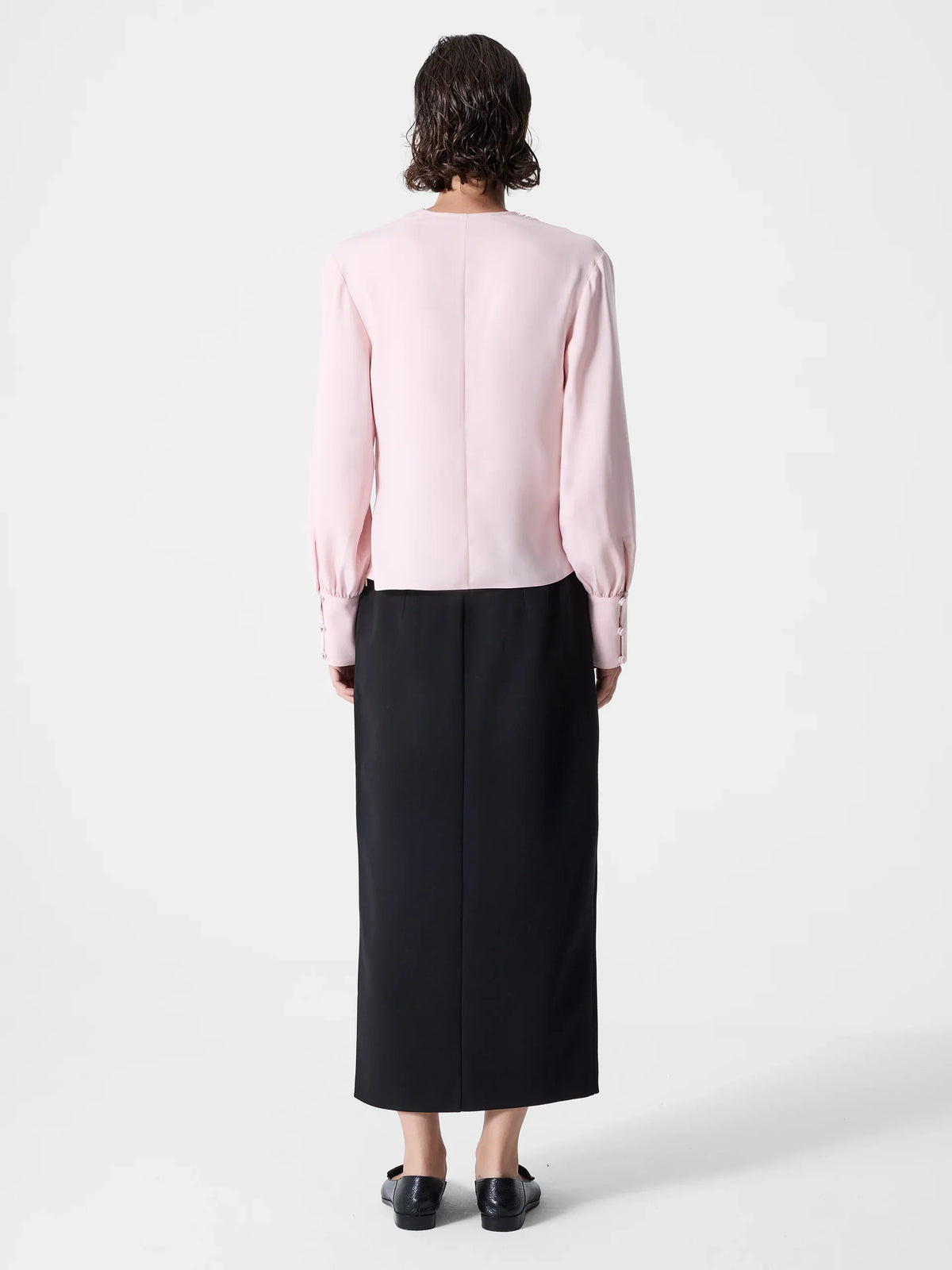 Laurel Crepe Wrap Peplum Top