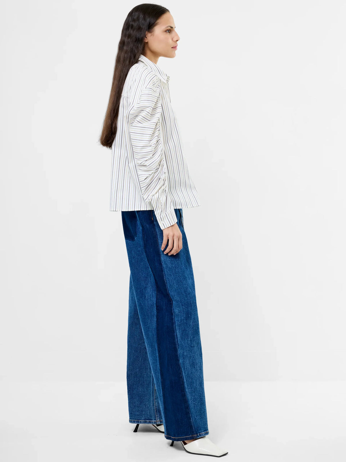 Cambria Stripe Cotton Button Down Shirt