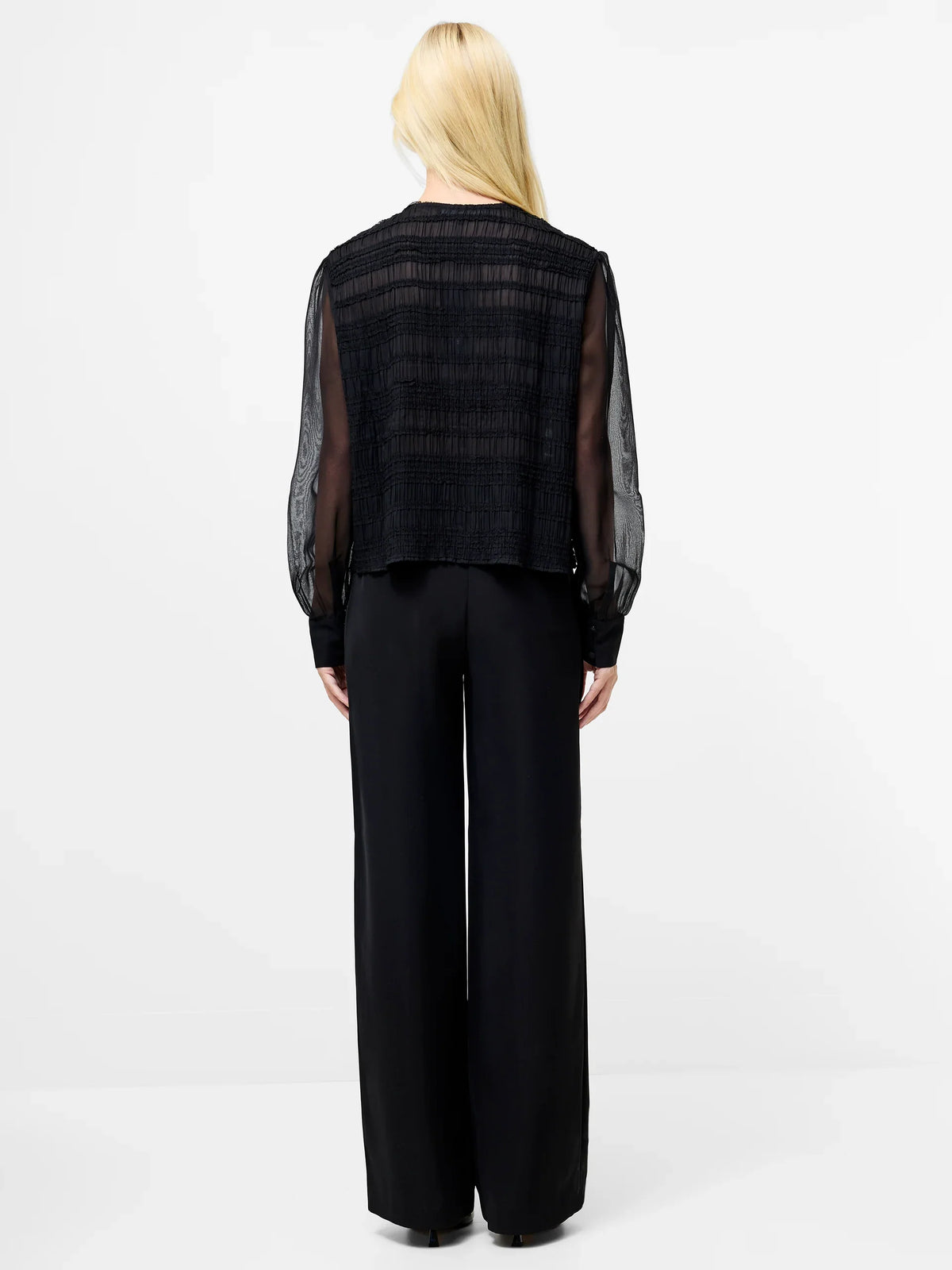 Canary Pleated Long Sleeve Shirt
