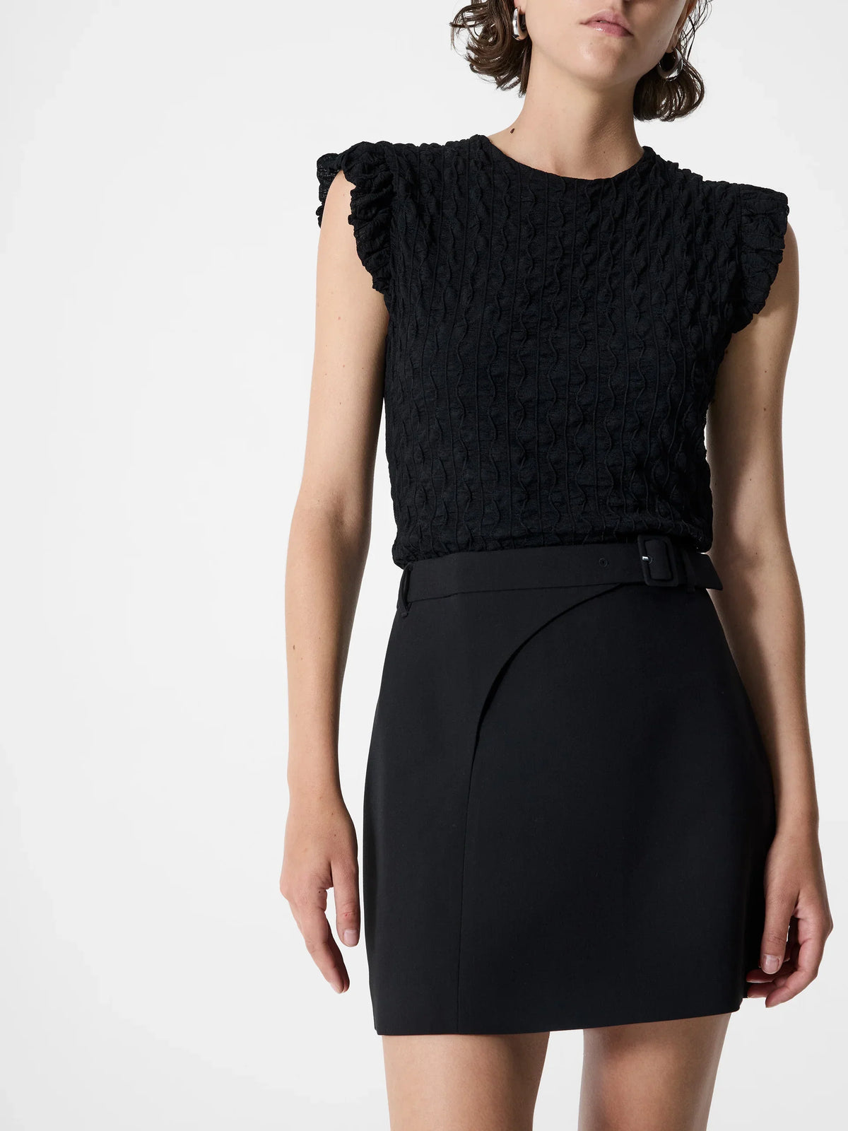 Azra Twill Mini Skirt