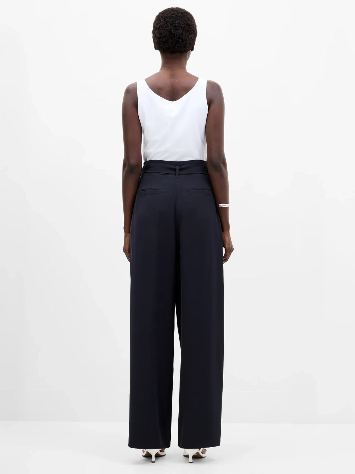 Vinnie Tailored D-Ring Belted Wide Leg Trousers