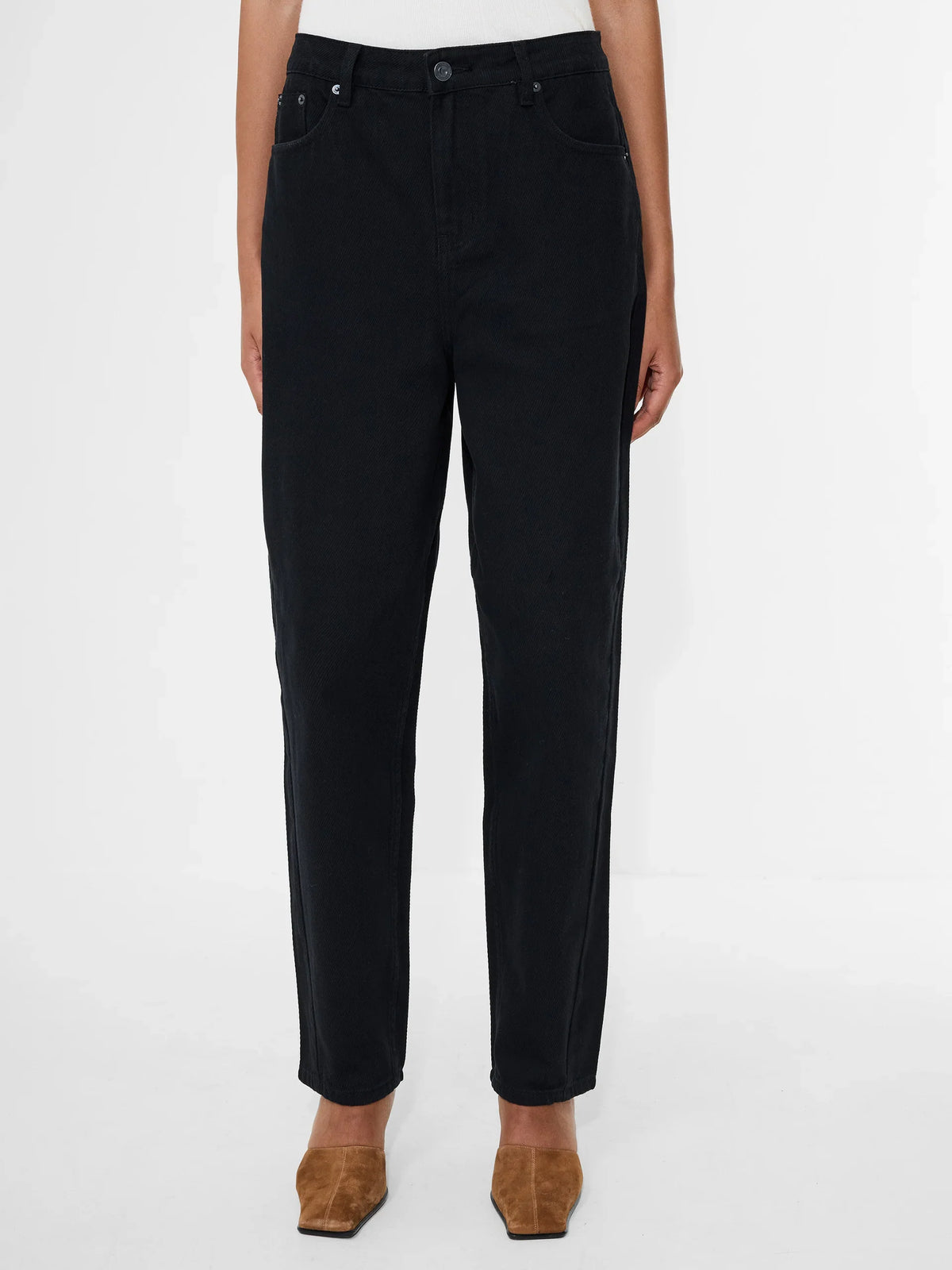 Loren Twill Denim Barrel Leg Jeans
