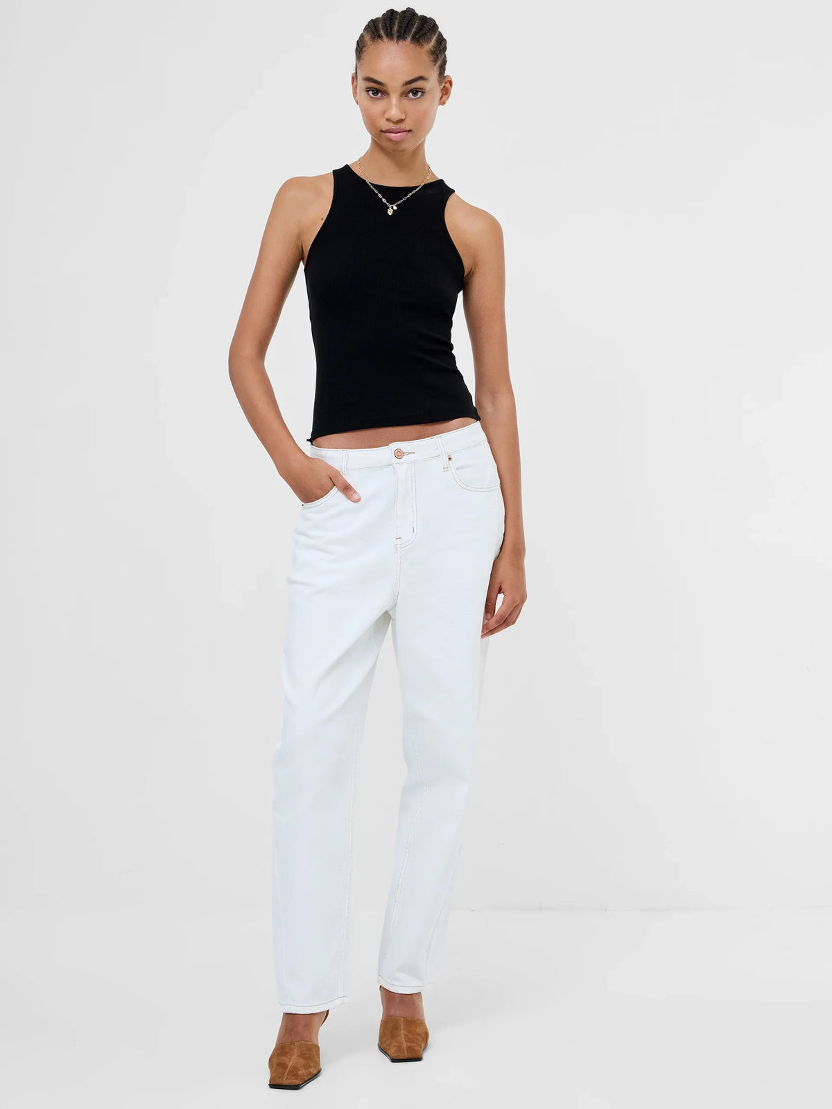 Loren Twill Denim Barrel Leg Jeans