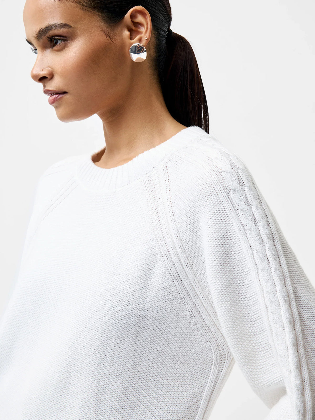 Lily Cable Knit Balloon Sleeve Jumper