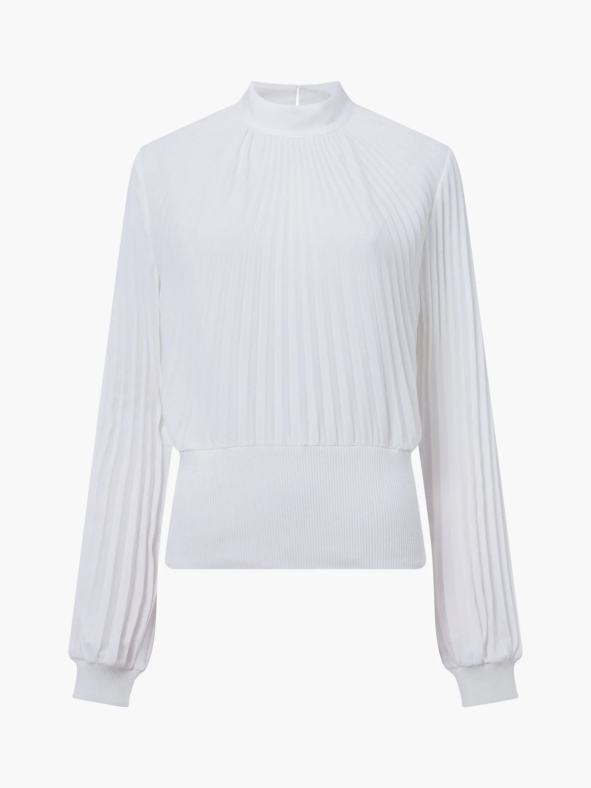 Levy Balloon Sleeve Pleated Top